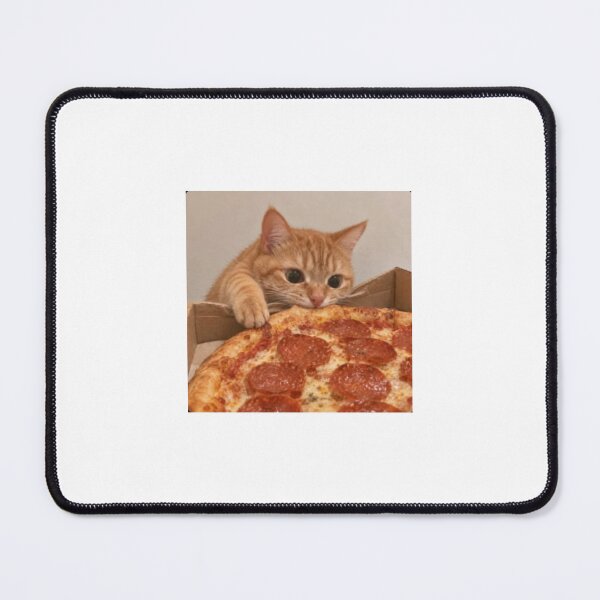 Item preview, Orange cat stealing pizza designed and sold by Ratcatdoggg.