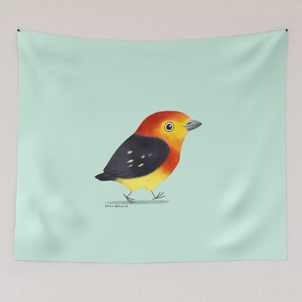 Item preview, Band Tailed Manakin Bird designed and sold by julianamotzko.