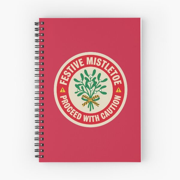 Item preview,  Festive Mistletoe Proceed With Caution Holiday Badge designed and sold by DripCultureLab.