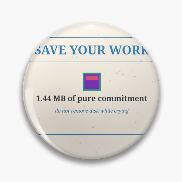 Item preview, Save Your Work Funny Floppy Disk Sticker Color designed and sold by MojoHill.