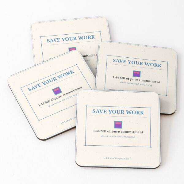 Item preview, Save Your Work Funny Floppy Disk Sticker Color designed and sold by MojoHill.