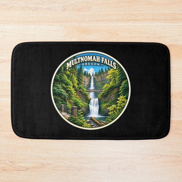 Item preview, Multnomah Falls Oregon Vintage Travel Badge Sticker Columbia River Gorge designed and sold by Swanny's Custom T-shirt and Gift Designs.