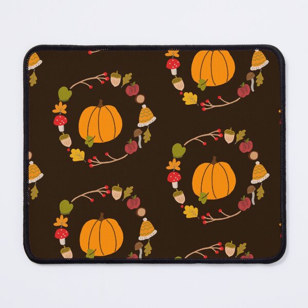 Item preview, Autumn Wreath with Pumpkin Acorn Mushroom Apple designed and sold by Designs by Sara Felton.