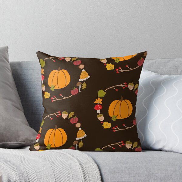 Item preview, Autumn Wreath with Pumpkin Acorn Mushroom Apple designed and sold by Designs by Sara Felton.
