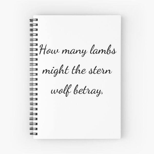 Item preview, “How many lambs might the stern wolf betray,” - handwriting black designed and sold by ariksworld.