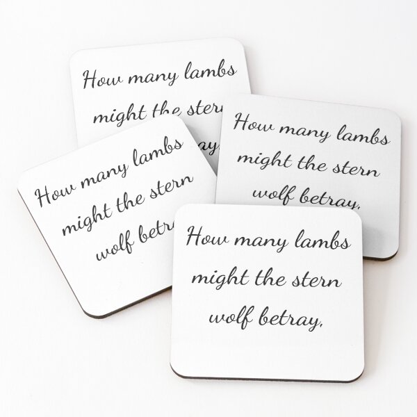 Item preview, “How many lambs might the stern wolf betray,” - handwriting black designed and sold by ariksworld.