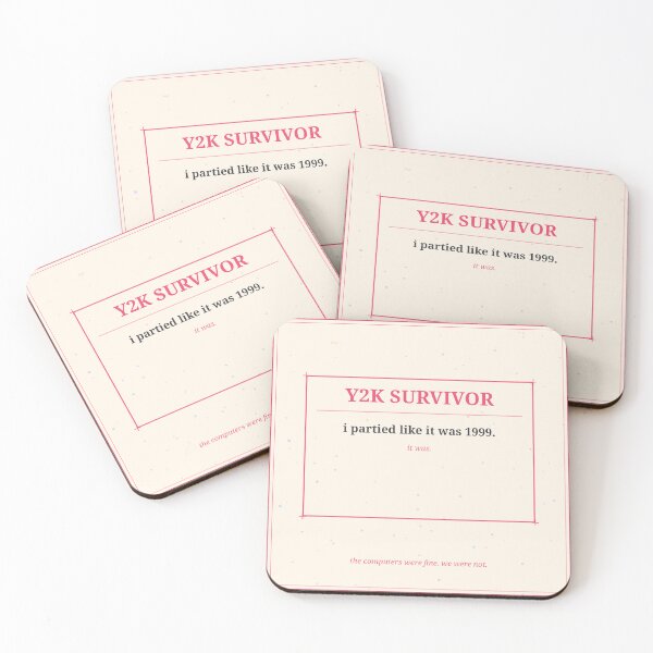 Item preview, Y2K Survivor Funny 1999 Party Sticker Color designed and sold by MojoHill.