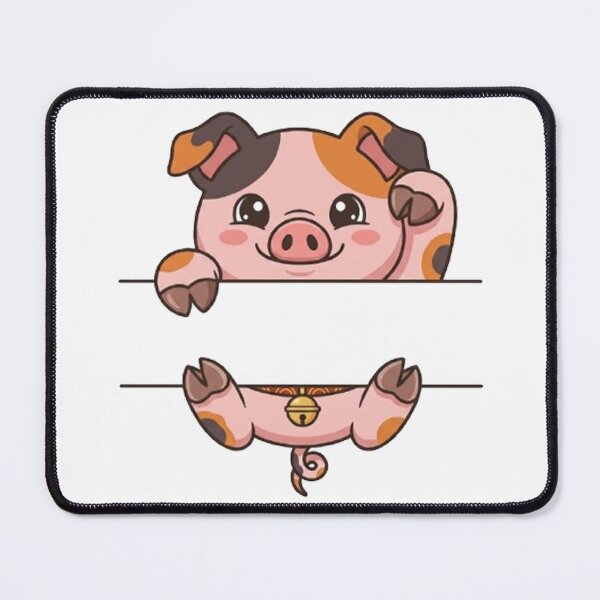 Item preview, Cute Calico Pig Peeking - Lucky Piggy Monogram designed and sold by PetalsPaws.