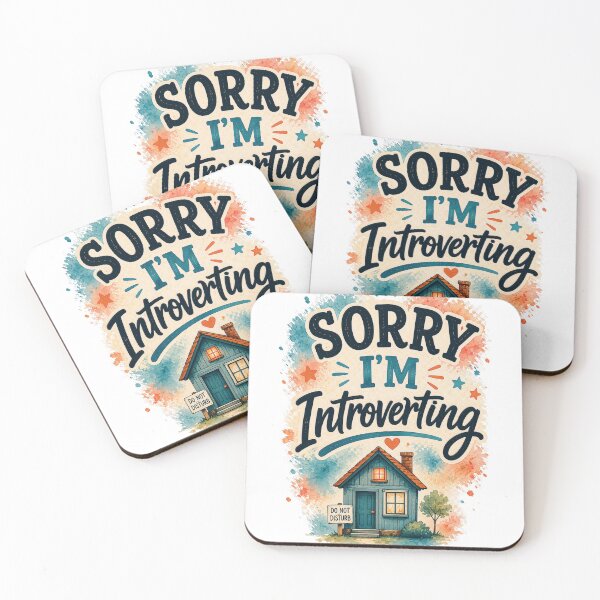 Item preview, Sorry I'm Introverting Funny Introvert Humor Quote Design designed and sold by MarselArt.