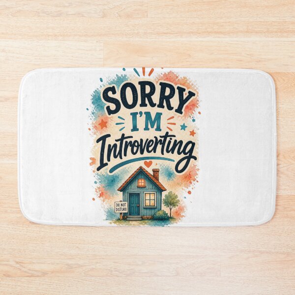 Item preview, Sorry I'm Introverting Funny Introvert Humor Quote Design designed and sold by MarselArt.