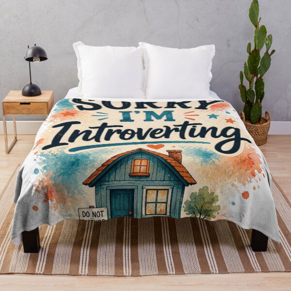 Item preview, Sorry I'm Introverting Funny Introvert Humor Quote Design designed and sold by MarselArt.