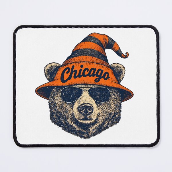 Item preview, Cool Chicago Bear Sunglasses Striped Hat Vintage Graphic designed and sold by PunPals-Art.