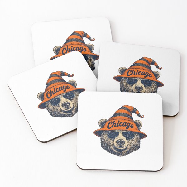 Item preview, Cool Chicago Bear Sunglasses Striped Hat Vintage Graphic designed and sold by PunPals-Art.