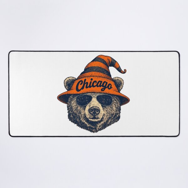 Item preview, Cool Chicago Bear Sunglasses Striped Hat Vintage Graphic designed and sold by PunPals-Art.