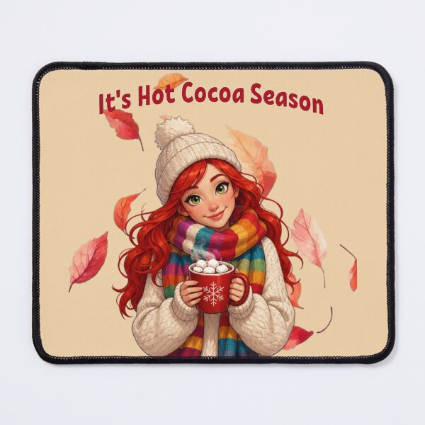Item preview, It's Hot Cocoa Season With Fall Leaves designed and sold by cbfineart.