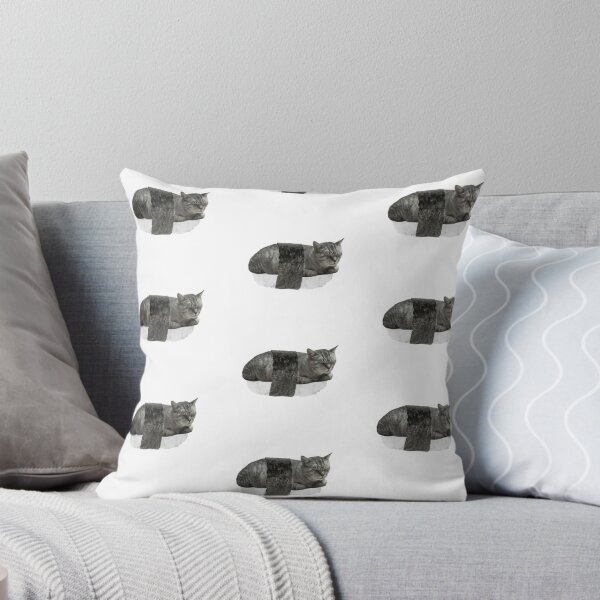 Item preview, Silly Tabby Cat Sleeping Sushi Musubi Meme designed and sold by fahiko.