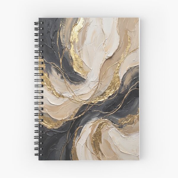 Item preview, Sands of Ophir - Warm Earth Tone & Gold Leaf Abstract Impasto Art designed and sold by NUNNO Studio.
