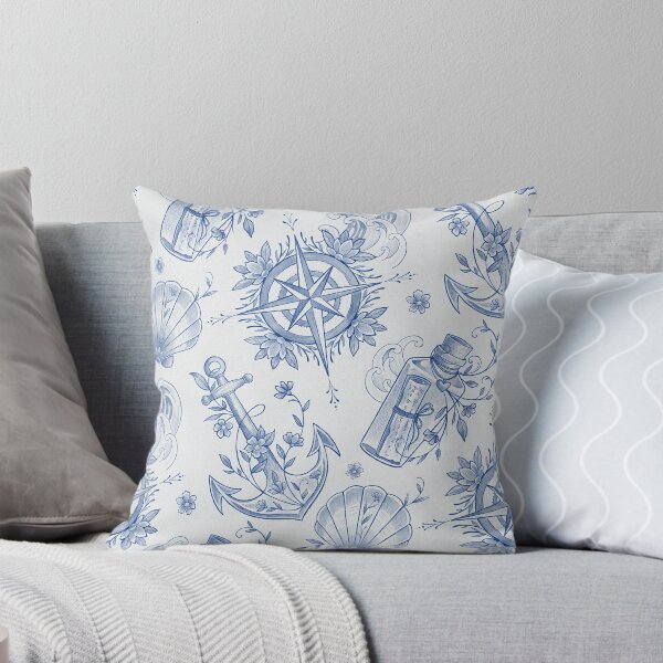 Item preview, Vintage nautical toile designed and sold by LittleSausage.