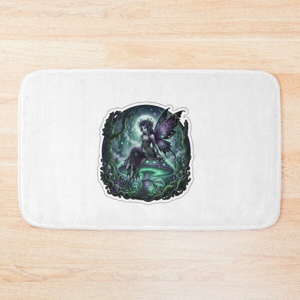 Item preview, Queen of the Enchanted Dark — Goth Fairy Mushroom Halloween designed and sold by AbbasSaqib.