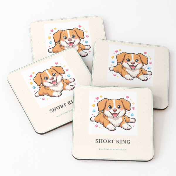 Item preview, Short King Funny Corgi Sticker Color designed and sold by MojoHill.