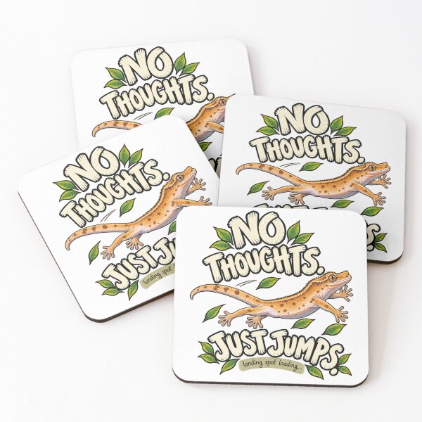 Item preview, No Thoughts Just Jumps – Crested Gecko designed and sold by threadandfangs.