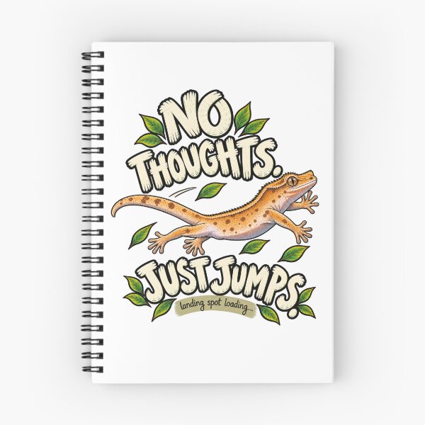 Item preview, No Thoughts Just Jumps – Crested Gecko designed and sold by threadandfangs.