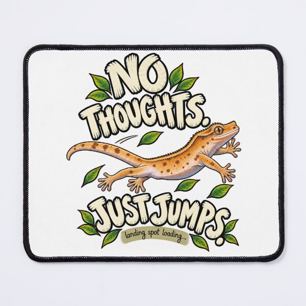 Item preview, No Thoughts Just Jumps – Crested Gecko designed and sold by threadandfangs.