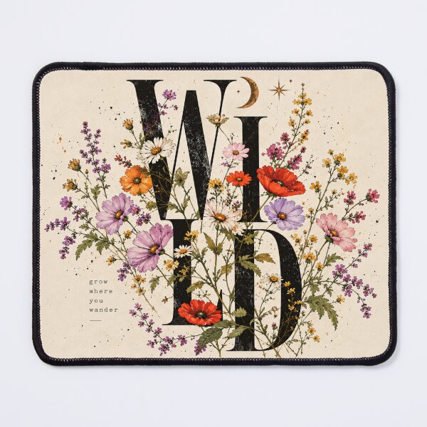 Item preview, Grow Where You Wander Wildflower Botanical Boho Art designed and sold by MetaModel Editions.