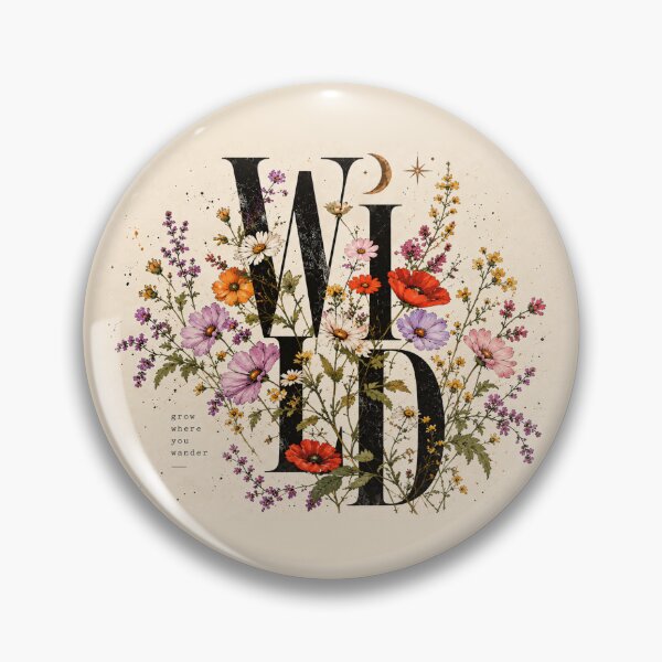 Item preview, Grow Where You Wander Wildflower Botanical Boho Art designed and sold by MetaModel Editions.