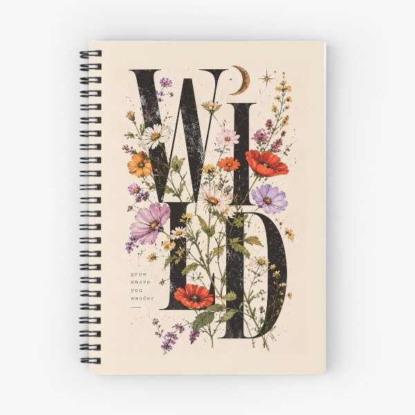 Item preview, Grow Where You Wander Wildflower Botanical Boho Art designed and sold by MetaModel Editions.