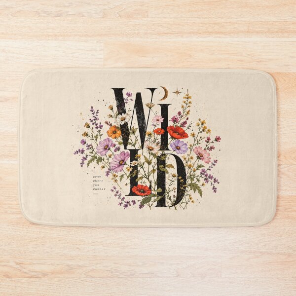 Item preview, Grow Where You Wander Wildflower Botanical Boho Art designed and sold by MetaModel Editions.