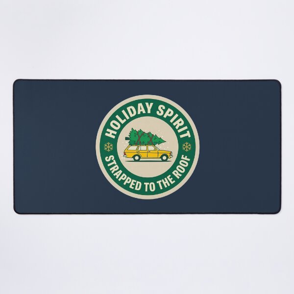 Item preview, Holiday Spirit Strapped To Roof Car Badge designed and sold by DripCultureLab.