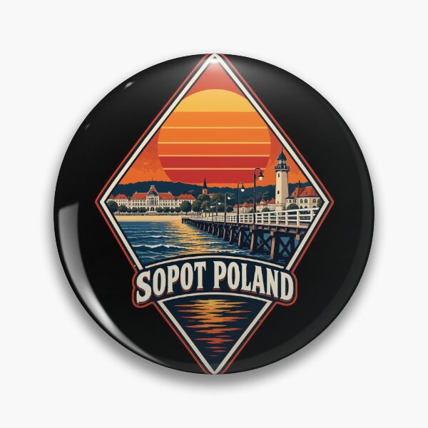 Item preview, Sopot Trojmiasto Poland Retro Travel designed and sold by TomFrontierArt.