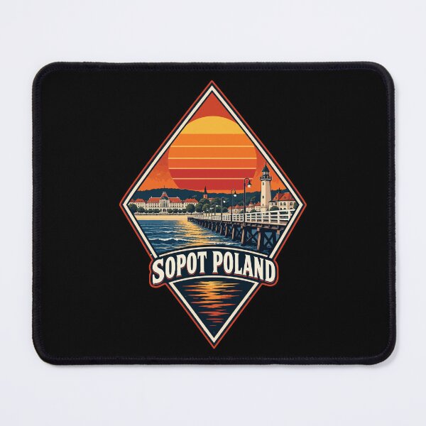 Item preview, Sopot Trojmiasto Poland Retro Travel designed and sold by TomFrontierArt.