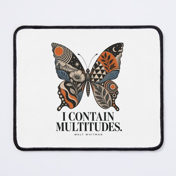 Item preview, I Contain Multitudes Walt Whitman Butterfly Art designed and sold by MadeWithMS.
