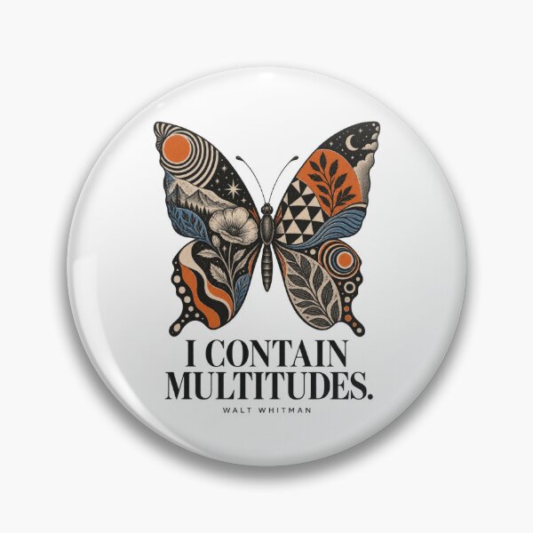 Item preview, I Contain Multitudes Walt Whitman Butterfly Art designed and sold by MadeWithMS.