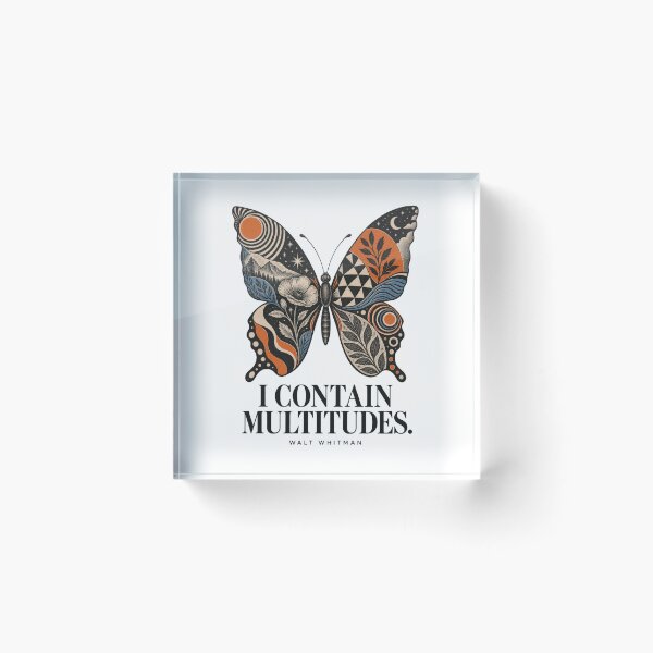 Item preview, Yo contengo multitudes - Arte de mariposas de Walt Whitman designed and sold by MadeWithMS.