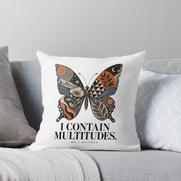 Item preview, I Contain Multitudes Walt Whitman Butterfly Art designed and sold by MadeWithMS.