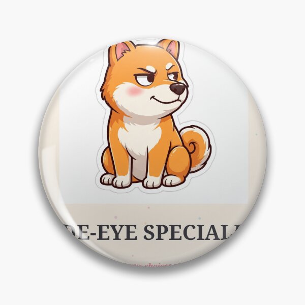Item preview, Side Eye Specialist Funny Shiba Inu Sticker Color designed and sold by MojoHill.