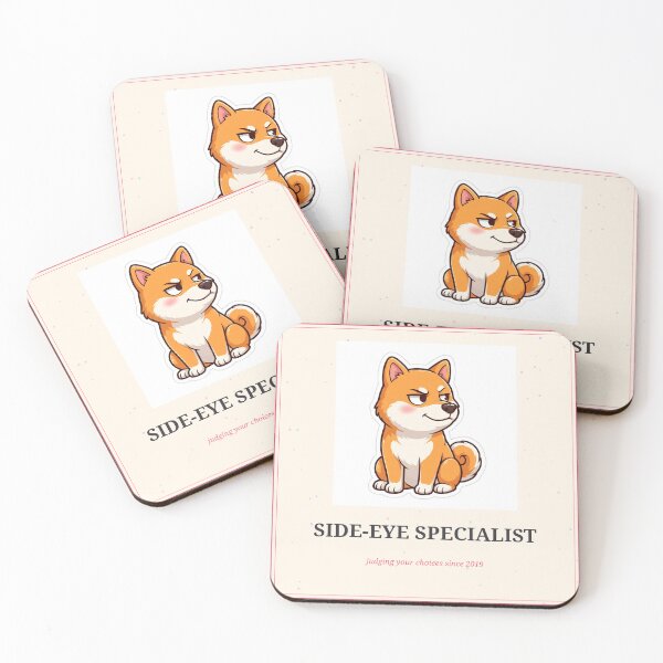 Item preview, Side Eye Specialist Funny Shiba Inu Sticker Color designed and sold by MojoHill.