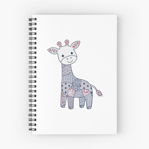 Item preview, giraffe in cute sashiko style designed and sold by Maewshooter.