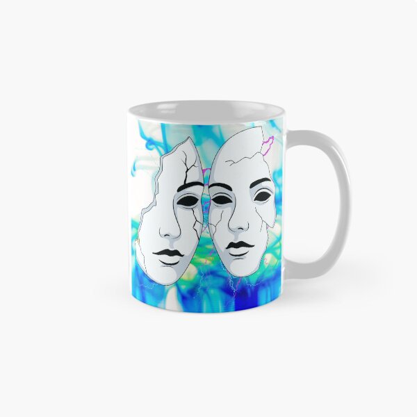 Item preview, Broken Masks – Glitch Aesthetic Cracked Face Art designed and sold by GoldenSparkleShop.
