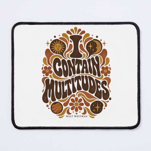 Item preview, I Contain Multitudes Retro Typography Quote designed and sold by MadeWithMS.