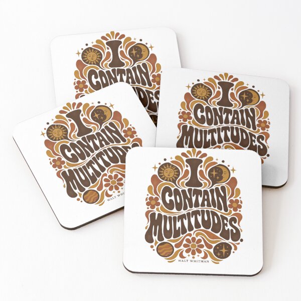 Item preview, I Contain Multitudes Retro Typography Quote designed and sold by MadeWithMS.