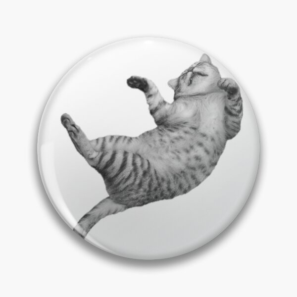 Item preview, Silly Tabby Cat Floating Falling Belly Meme designed and sold by fahiko.