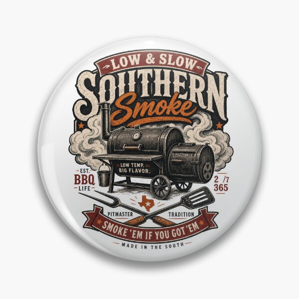 Item preview, Southern Smoke Low and Slow BBQ Slogan gift for BBQ Brisket lovers, cooks & chefs designed and sold by LD ART.