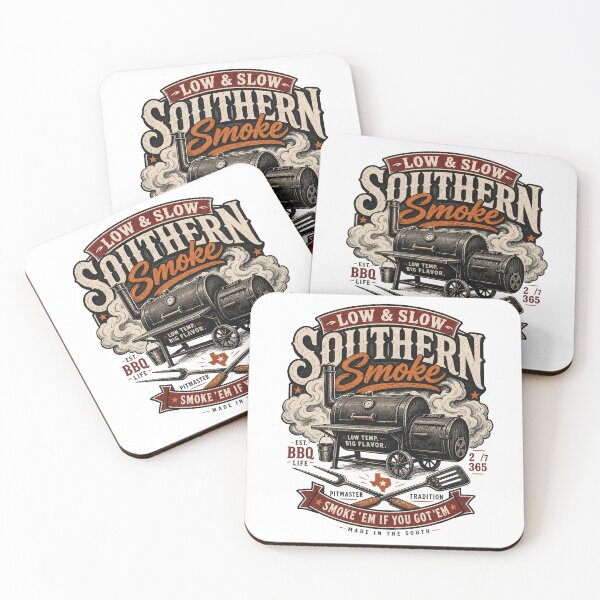 Item preview, Southern Smoke Low and Slow BBQ Slogan gift for BBQ Brisket lovers, cooks & chefs designed and sold by LD ART.