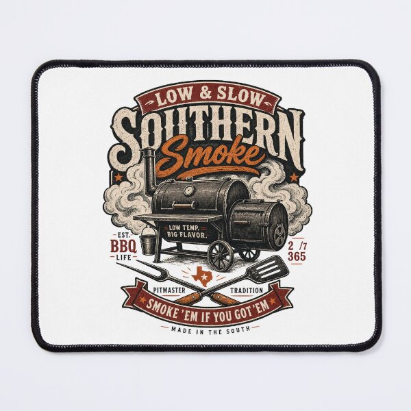 Item preview, Southern Smoke Low and Slow BBQ Slogan gift for BBQ Brisket lovers, cooks & chefs designed and sold by LD ART.