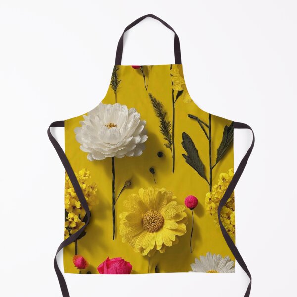 Item preview, Yellow Wildflower Pattern Paper Flower Art – Bright Floral Print Design designed and sold by EatPrayLive.