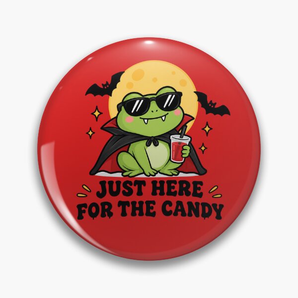 Item preview, Just Here for the Candy Vampire Frog – Cute Halloween designed and sold by kstheladesigns.